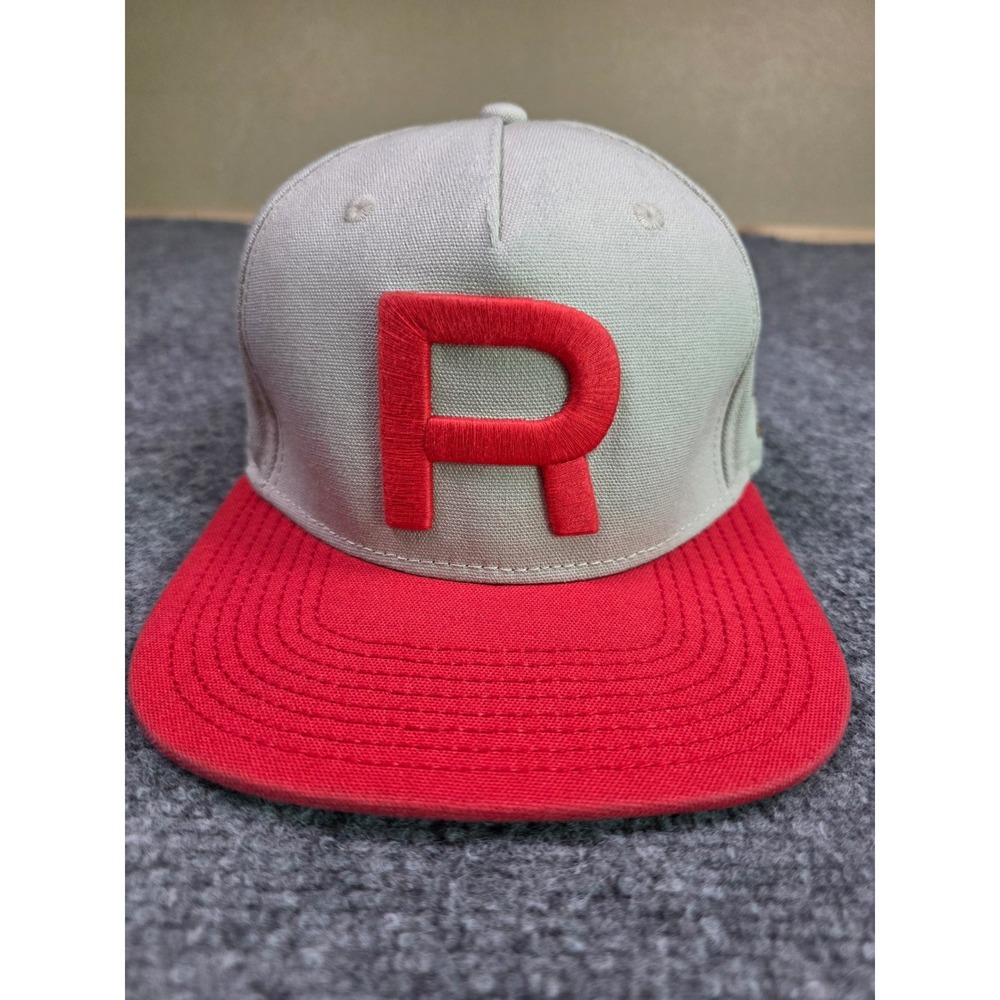 Pokemon Team Rocket Hat Mens OSFM Gray Red Meowth Snapback 2016 Anniversary Cap